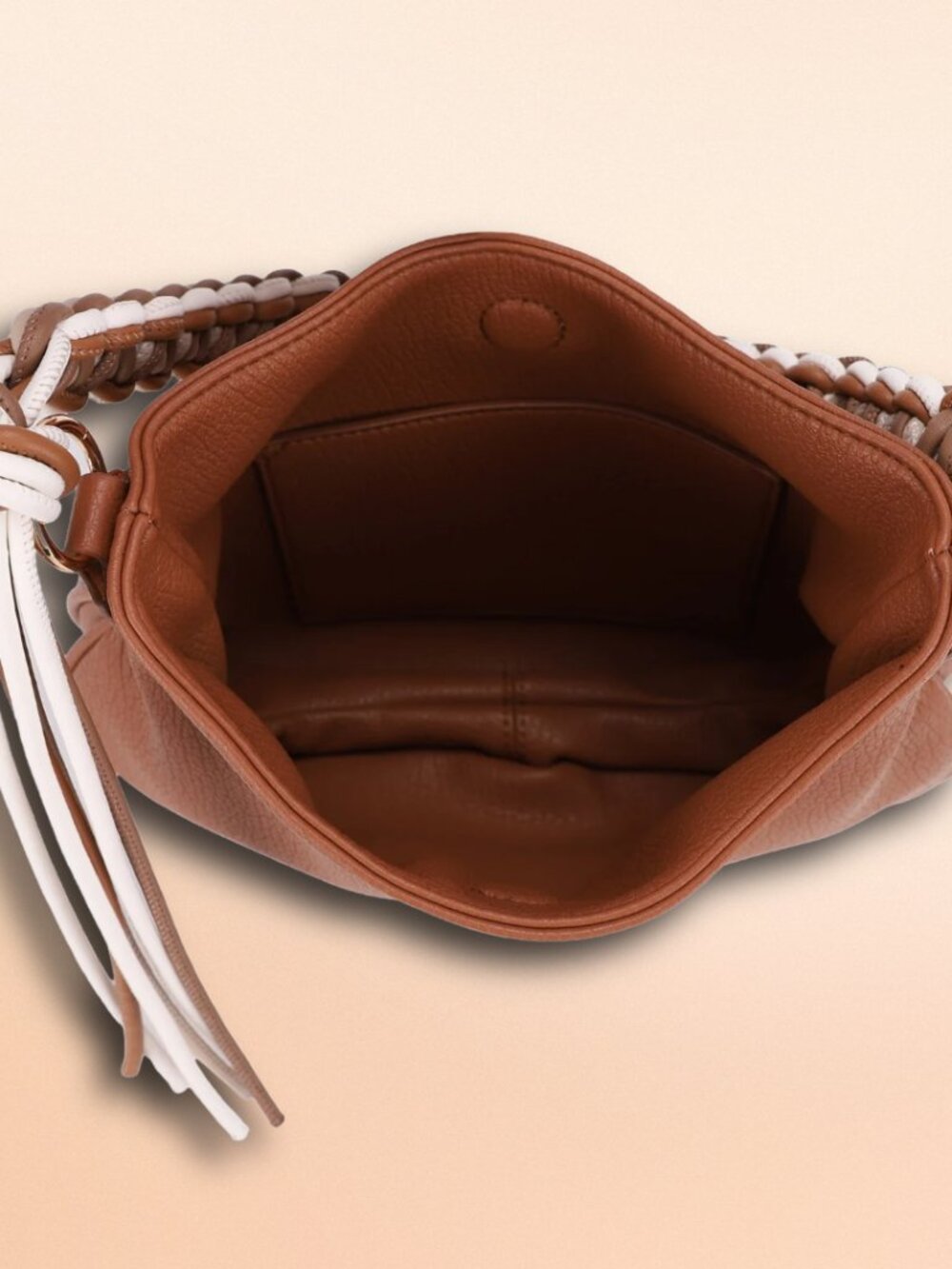 NWT Mali + Lili Luna Braided Shoulder Bag Vegan Leather Slouchy Hobo - Picture 4 of 5